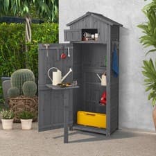 Image of 180CM Tall Outdoor Storage Cabinet with Lockable Doors