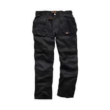 Image of Scruffs Mens Work Trousers: Durable Reinforced Knee/Crotch - Pockets| Navy/Black
