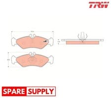 Image of BRAKE PAD SET, DISC BRAKE FOR MERCEDES-BENZ B901 B903 TRW GDB1262