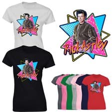 Image of Rick Astley Homage Ladies Iconic UK Music Legend Vintage Retro Memes Gift TShirt