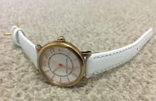 Image of marc jacobs mj1538 roxy mini rose gold white leather ladies classic watch