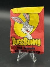 Image of 1985 Monty Gum Looney Tunes Bugs Bunny and Friends Sealed Card Pack Unopened Vtg