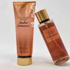 Image of Victoria’s Secret Amber Romance Mist Spray 250ml and Body Lotion Set Brand New