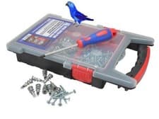 Image of FORGEFIX Plasterboard Fixings Kit Anchor Plugs & Screws Organiser Case FOROPMSP2