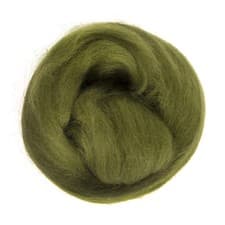 Image of Natural Wool Roving: 10g: Lime