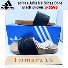 Image of adidas Adilette Slides Core Black Brown JR3596 Men's Size