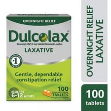 Image of Dulcolax 5mg Tablets – 100 Pack – Constipation Relief, Gentle Overnight Laxative