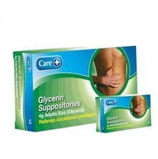 Image of Care Glycerin Suppositories 4g for Adults 12 Suppositories Constipation Relief