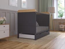 Image of Levi | Convertible Baby Cot Bed - 120x60cm Modern Convertible Cot Bed