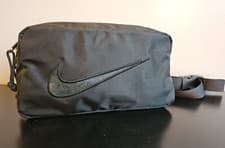 Image of Vintage Nike Fanny Pack Run Hip Waist Belt Cross-Body Black S8 KAN Orange Swoosh
