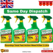 Image of Roundup Fast Action Weedkiller Spray 1L Ready To Use Garden Killer Option 1-4