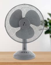 Image of ALINI 12 Inch Desk Table Fan 3 Speed 40W Oscillating Freestand Cooling Fan Grey