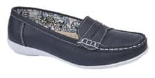Image of Boulevard Gina L9556 Leather Apron Saddle Summer Casual Shoes 