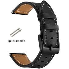 Image of 20mm 22mm Leather Smart Watch Band Strap Bracelet Wristband Belt Quick Release