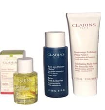 Image of clarins Body gift set Relax Treatment Oil Bath & Shower Concentrate & Body Scrub