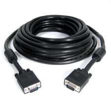 Image of SVGA VGA Monitor Cable MALE TO MALE Lead TRIPLE SHIELDED 15pin FULLY WIRED