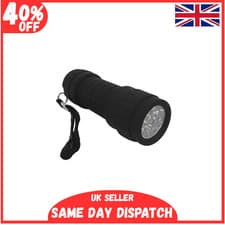 Image of 9 Led Rubber Coated Torch Mini Ultra Bright Soft Grip & Weather Resistance