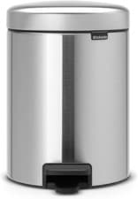 Image of Brabantia 112645 Pedal Bin Newicon with Plastic Inner Bucket, 5 Litre - Matt Ste