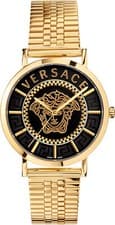 Image of Versace VEJ400521 V-Essential black gold Stainless Steel Men's Watch NEW