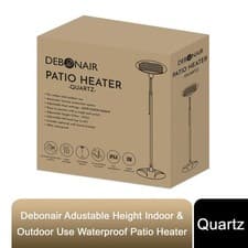 Image of Debonair Adustable Height Indoor & Outdoor Use Waterproof Patio Heater - Quartz