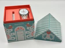 Image of SWATCH CHRISTMAS 2016 GOD JUL-SUOZ222S RARE LIMITED ED. BRAND NEW 7612/8888