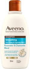 Image of Aveeno Scalp Soothing Haircare Smoothing Shampoo, Rosewater & Chamomile Blend, C