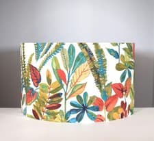 Image of Botanical leaf lampshade handmade lightshade for ceiling or lamp base, customise