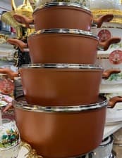 Image of 4 Pcs Non Stick Cookware Pot Set With Glass Lid