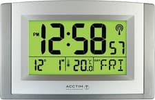 Image of Acctim Status Radio Controlled Acctim Stratus Wall/Desk Clock, Silver 74057