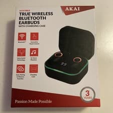 Image of AKAI Wireless Bluetooth 5.3 Earbuds  A61078BLK with smart Voice Assist