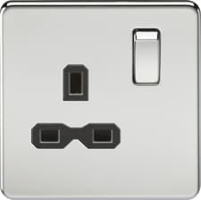 Image of Knightsbridge Screwless Polished Chrome Full Range, Switches, Sockets, Dimmers!