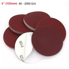 Image of 125mm 5 inch 5" Self Adhesive Sanding Discs 40 - 2000 Grit Sticky Backed Pad