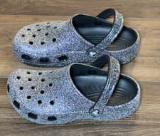 Image of NEW Crocs Classic Glitter Clog Slip-On Sandal unisex shoes size Men’s 5 Womens 7