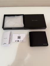 Image of PAUL SMITH Bifold Black Leather Wallet brand new with box & cards