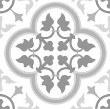 Image of Floorpops Remy Mosaic Self Adhesive Vinyl Floor Tiles Modern Grey White Kitchen