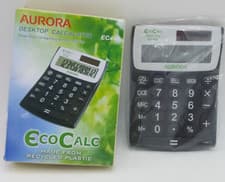 Image of Aurora Black /White 12-Digit Semi-Desk Calculator EC404 - New