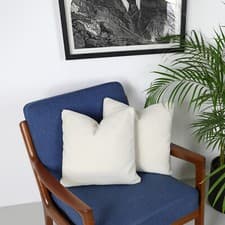 Image of Luxury Cream Boucle Cushion Covers, Textured Faux Sheepskin/Sherpa Fabric