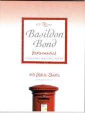 Image of Basildon Bond  Writing Pad White Small "Sustainably sourced  (137mm x 178mm pad)