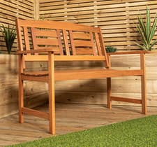 Image of Hawkshead 2 Seater Outdoor Wooden Garden Patio Bench