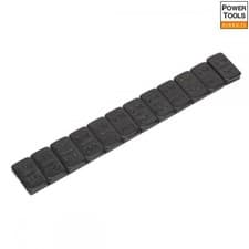 Image of Sealey WWSA5B Wheel Weight 5G Adhesive Zinc Plated Steel Black Strip Of 12 Pa...