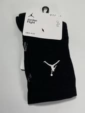 Image of Nike Air Jordan Dri-FIT Flight Crew Socks - Black - SX5854-010 - Uk 5 - 8