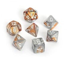 Image of Gemini Poly 7 Set: Copper-Steel/White - Brand New & Sealed