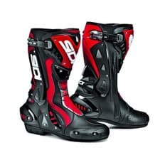 Image of Sidi ST Sports Racing Motorcycle/Motorbike Race Boots calf adjustment -Black/Red