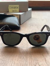 Image of Ray-Ban Wayfarer 47mm RB2140, 901, BRAND NEW, Unisex Sunglasses Black