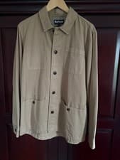 Image of Barbour Dene Overshirt Men’s Large Stone