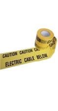 Image of CAUTION UNDERGROUND ELECTRIC CABLE BELOW WARNING  TAPE 20 LENGTH
