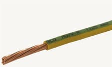 Image of Earth Green Yellow Insulated 35mm Single Core 6491X (H07V-R) Round Conduit Wire