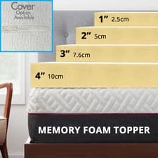 Image of ORTHOPEDIC MEMORY FOAM MATTRESS TOPPERS ALL SIZES AND DEPTHS MEMORY FOAM PILLOW