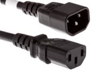 Image of 5 Pack of 2m IEC C13 to C14 UK Mains Power Cable / 2 metre Power Extension Lead