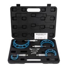 Image of Outside Micrometer 0-100mm(4") Metric Premium Precision Set External Micrometers